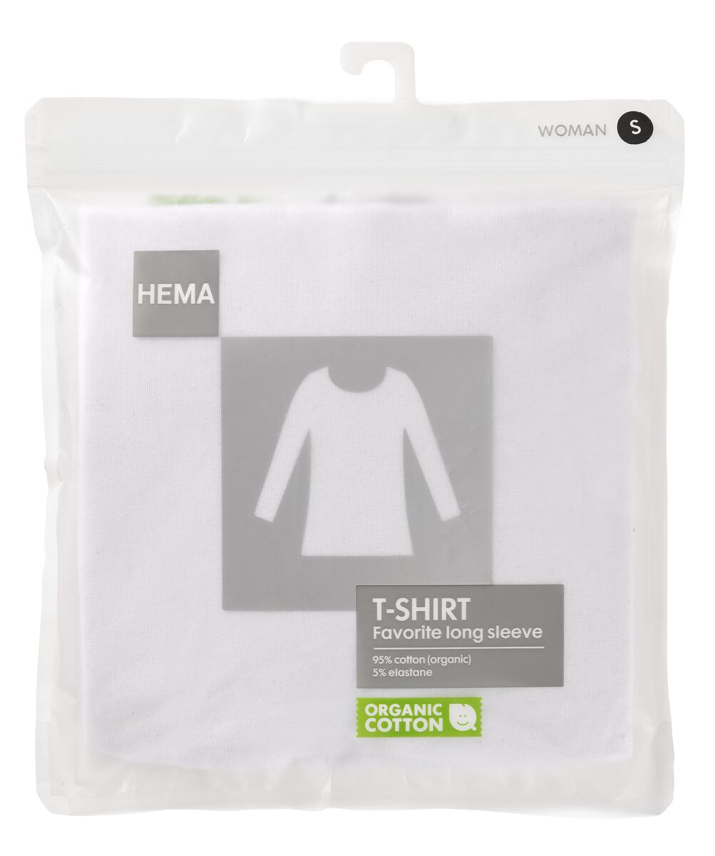 dames basic t-shirt wit - 1000005478 - HEMA