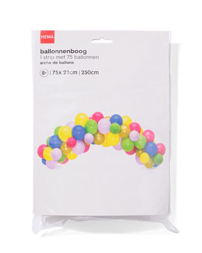 ballonnenboog 75x23cm 250cm regenboog - 14250016 - HEMA