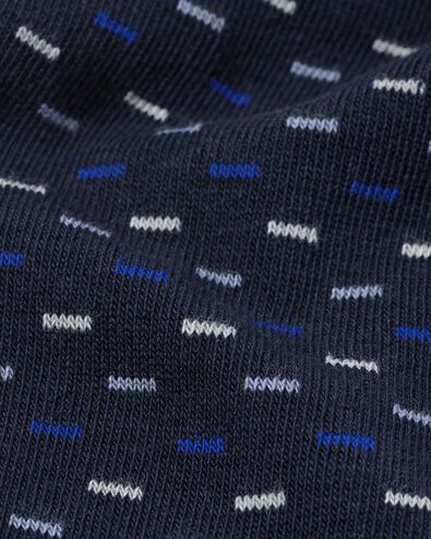 heren sokken met katoen grafisch - 5 paar donkerblauw 43/46 - 4152622 - HEMA