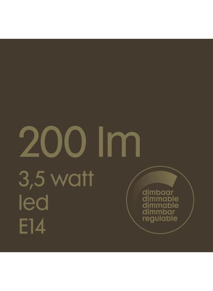 LED lamp 3,5W - 200 lm - kaars - goud - 20020073 - HEMA