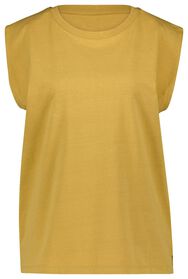 dames t-shirt Dany met kapmouw geel geel - 1000027991 - HEMA
