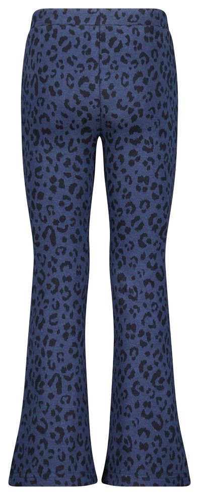 kinder legging flared luipaard donkerblauw - 1000026170 - HEMA
