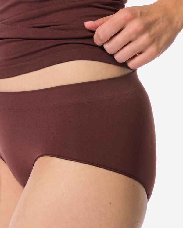 dameshipster naadloos micro donkerbruin donkerbruin - 19601534DARKBROWN - HEMA