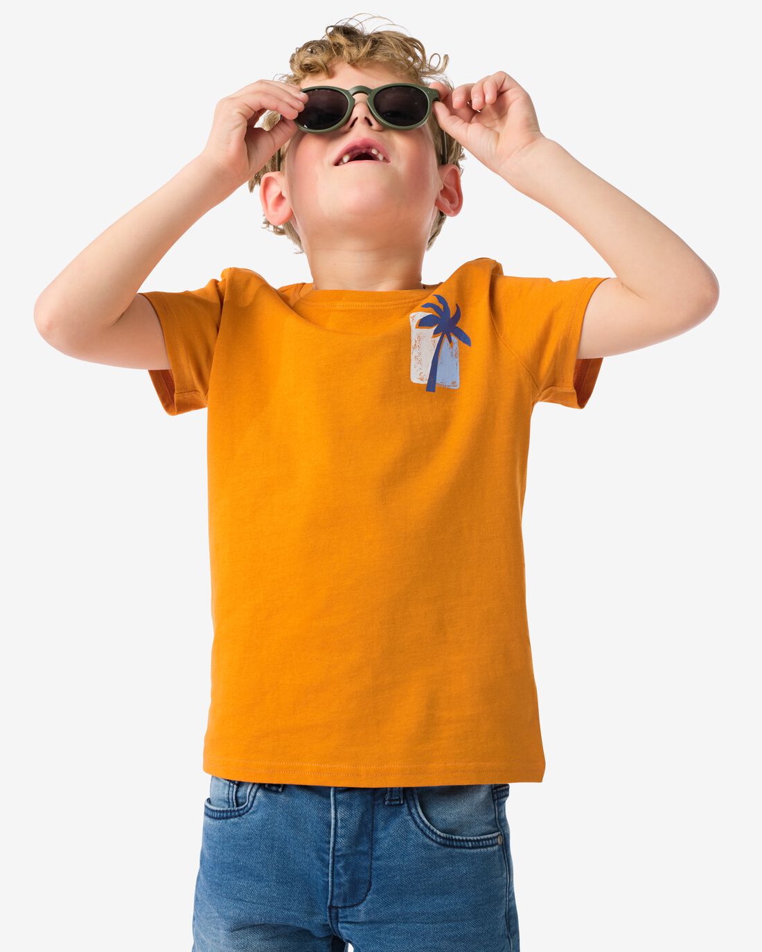 HEMA Kinder T-shirt Palm Bruin (bruin)