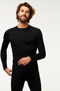 Heren Thermo T-shirt Zwart (zwart)