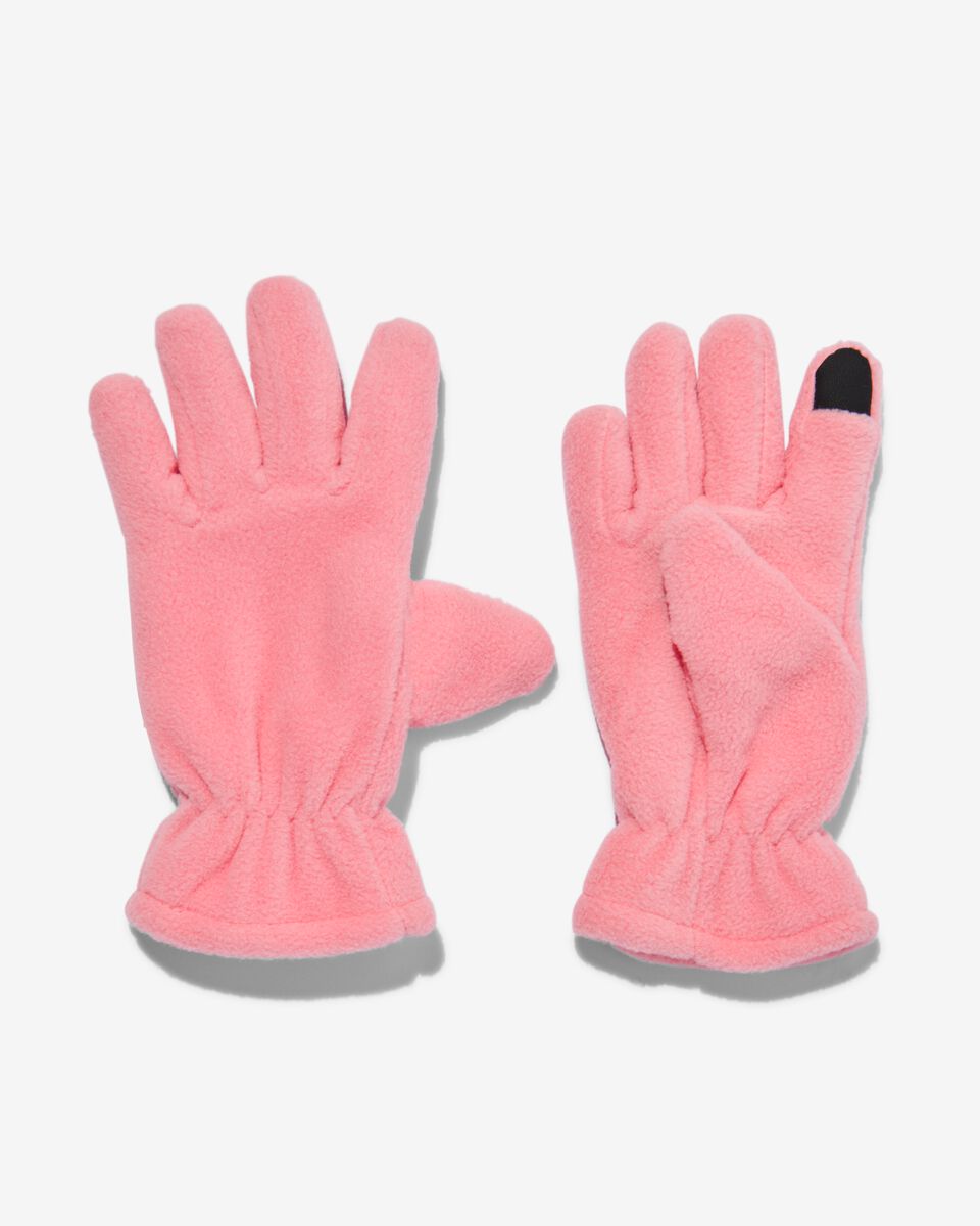 kinderhandschoenen met touchscreen roze 134/140 - 16790253 - HEMA