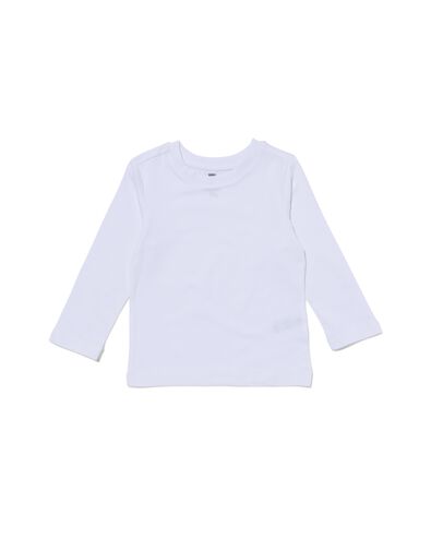 kinder t-shirts - biologisch katoen - 2 stuks wit 134/140 - 30729684 - HEMA