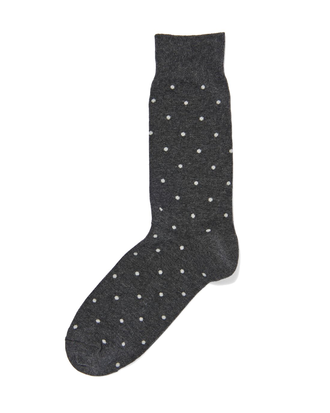 HEMA Heren Sokken Met Katoen Stippen Grijsmelange (grijsmelange)