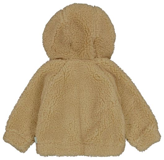 controleren betreden Grootte newborn jas met capuchon teddy beige - HEMA