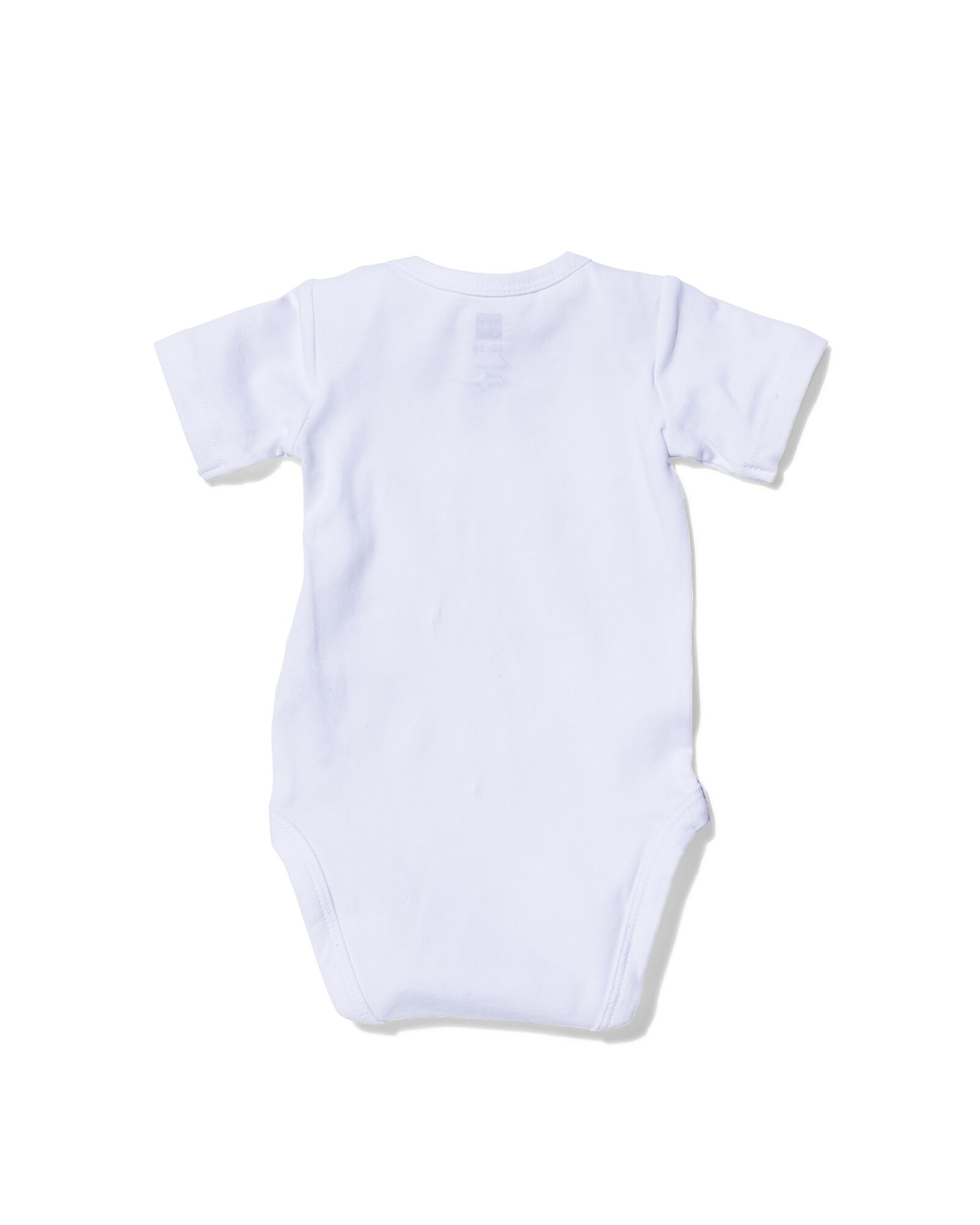romper organic katoen stretch - 2 stuks wit 62/68 - 33355012 - HEMA