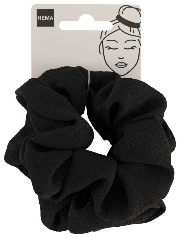 scrunchies stof zwart - 2 stuks - 11870219 - HEMA