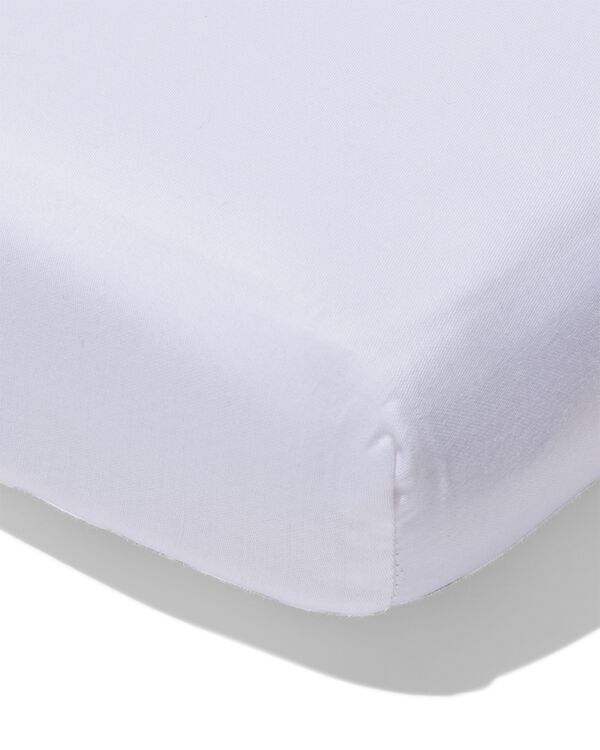 splittopper hoeslaken zacht katoen 160x200 wit - 5180088 - HEMA