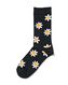 sokken met katoen madeliefjes zwart 35/38 - 4141106 - HEMA