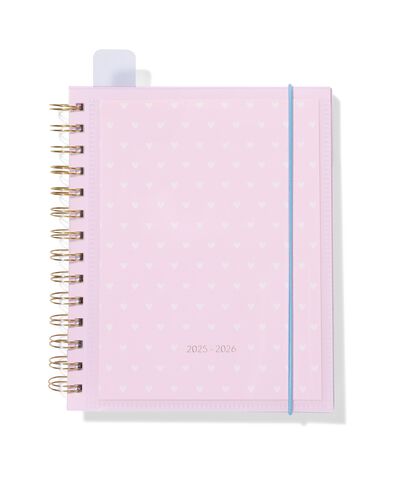 insteek schoolagenda 25-26 19x17cm hartjes - 14580198 - HEMA
