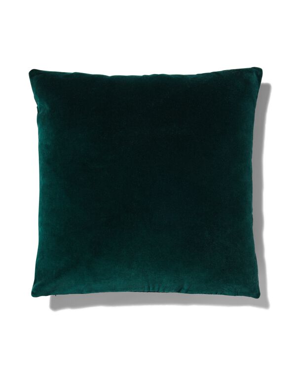 kussenhoes velours 50x50 groen - 7323030 - HEMA