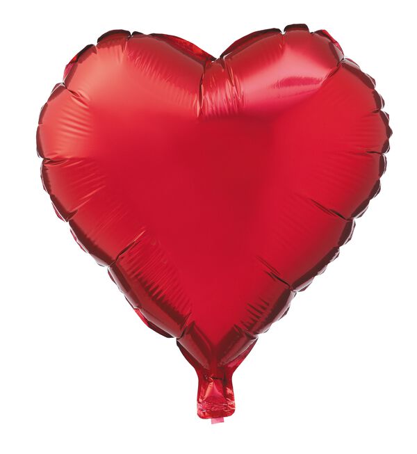folieballon hart 16 cm - 14230141 - HEMA