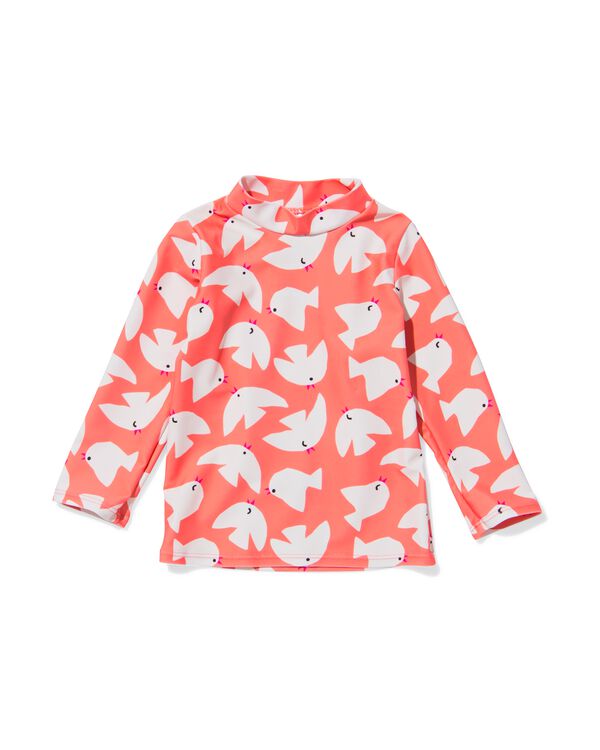 babyshirt UV-beschermend koraal koraal - 33250250CORAL - HEMA