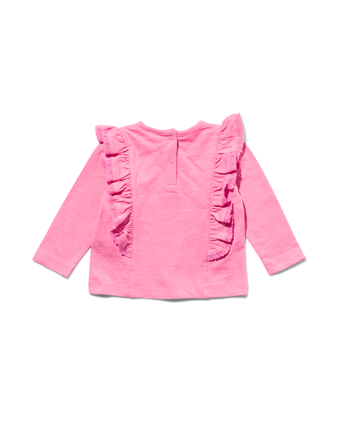 baby blouse met ruffles felroze felroze - 1000029725 - HEMA