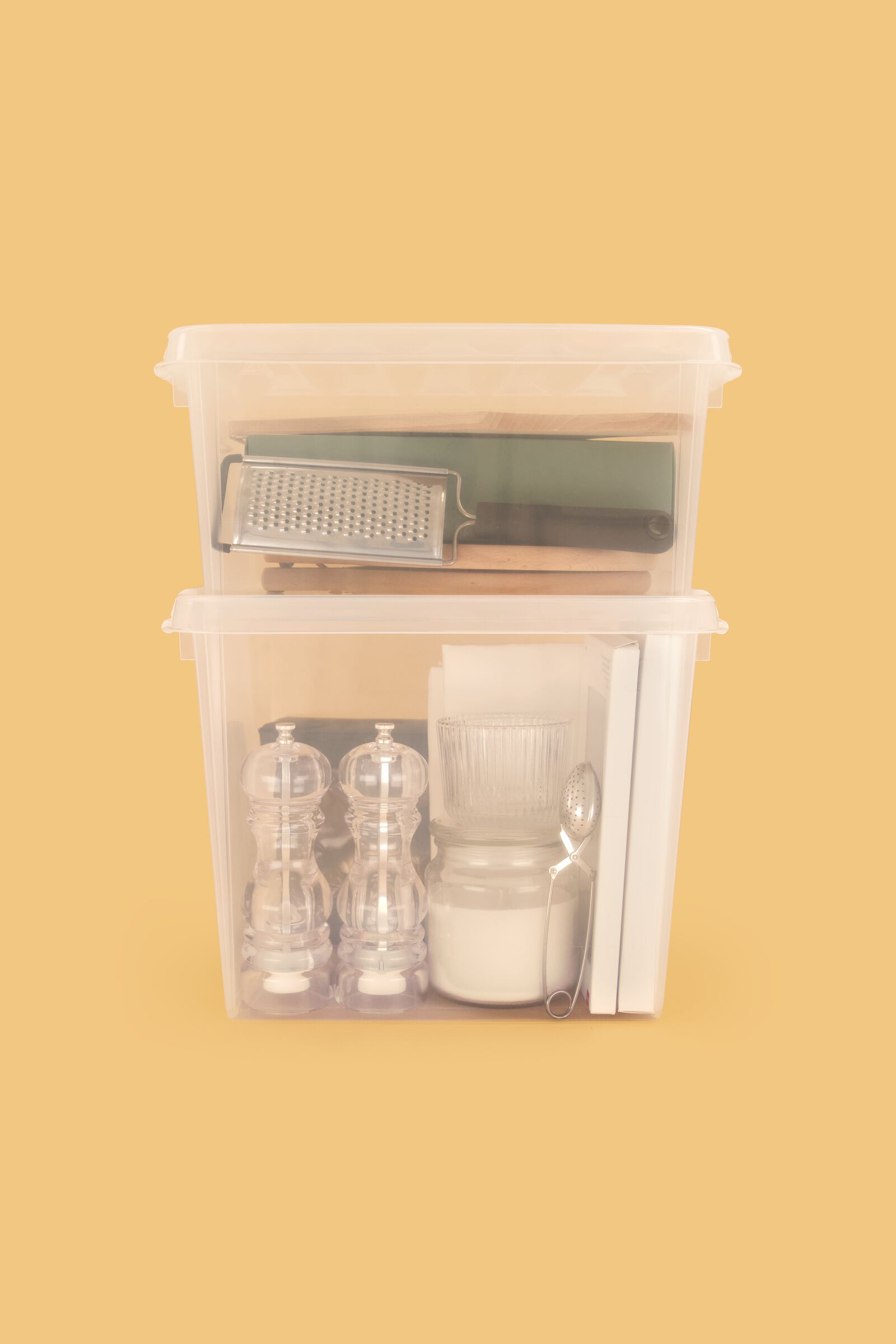 opbergbox 8L Brussels transparant 34x25x16 - 39822510 - HEMA