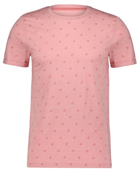 heren t-shirt roze M - 34234201 - HEMA