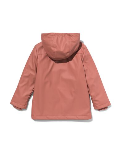 kinder jas met rubbercoating en capuchon roze - 1000029632 - HEMA