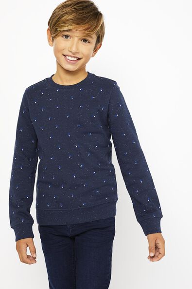 kindersweater donkerblauw - 1000021436 - HEMA