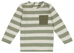 baby t-shirt met strepen groen groen - 1000028202 - HEMA