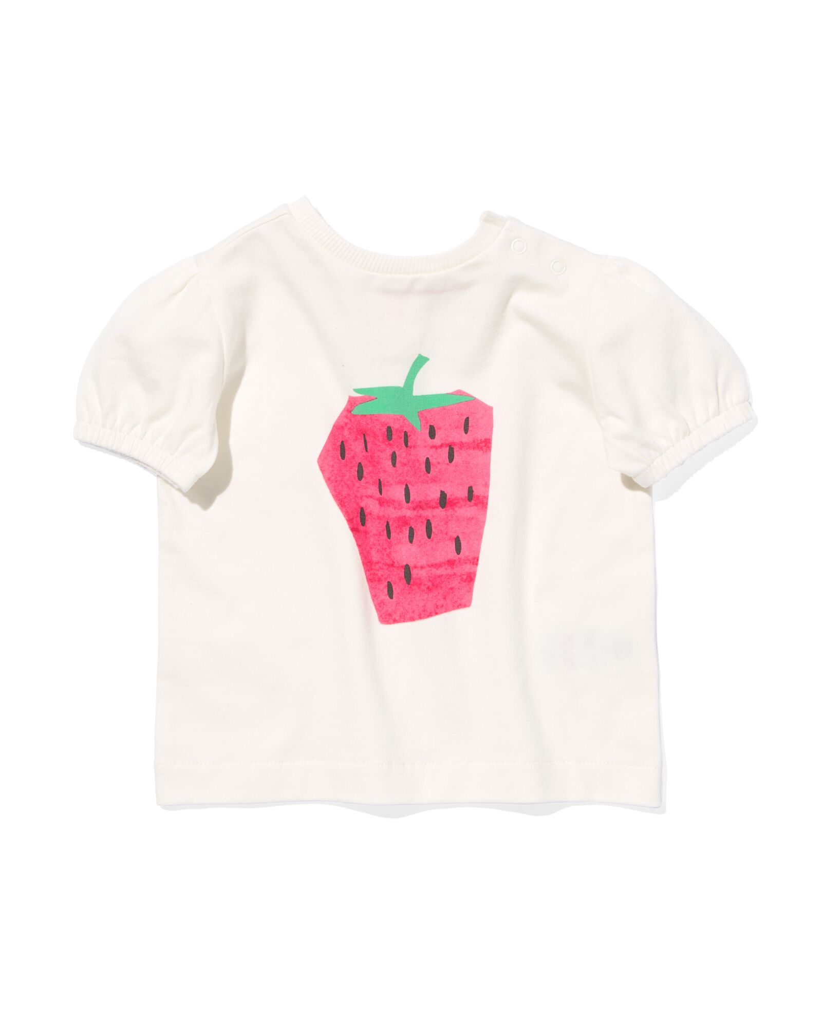 Image of HEMA Baby T-shirt Aardbei Gebroken Wit (gebroken wit)