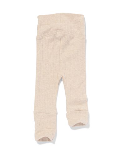 newborn meegroei legging rib met bamboe zand zand - 33481120SAND - HEMA
