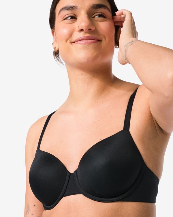 voorgevormde bh met beugel zwart zwart - 1000019365 - HEMA