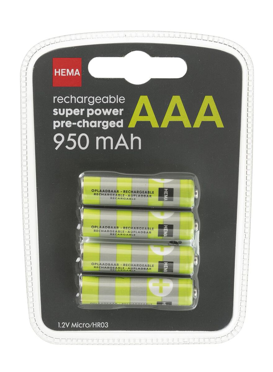 oplaadbare batterijen 950mAh plus - HEMA