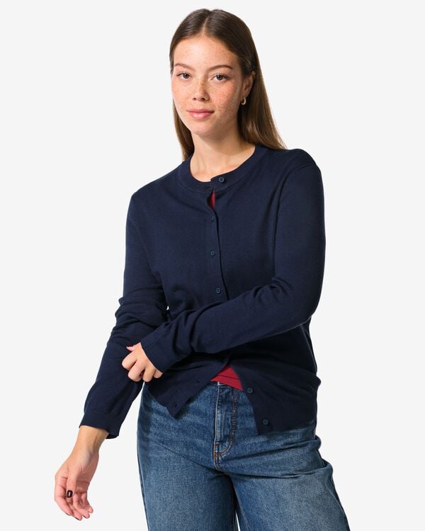 damesvest Lila donkerblauw donkerblauw - 36204860DARKBLUE - HEMA