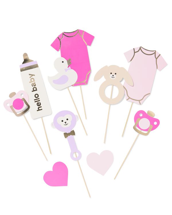 party props baby roze 8-delig - 14290001 - HEMA