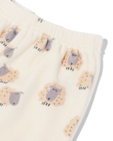 newborn kledingset schaap gebroken wit gebroken wit - 33411620OFFWHITE - HEMA