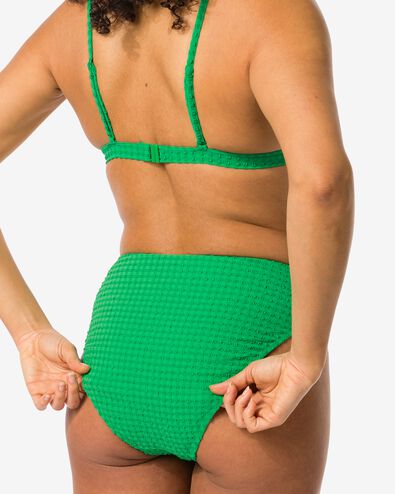 dames bikinibroekje hoge taille groen XS - 22351566 - HEMA