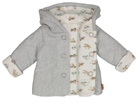 terugtrekken auditie Kaal newborn jas gewatteerd grijsmelange - HEMA