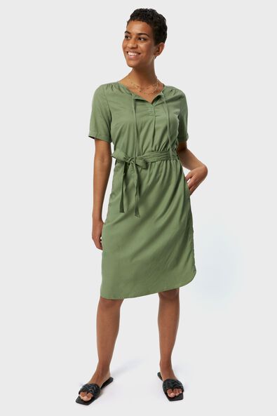 dames jurk groen - 1000028036 - HEMA