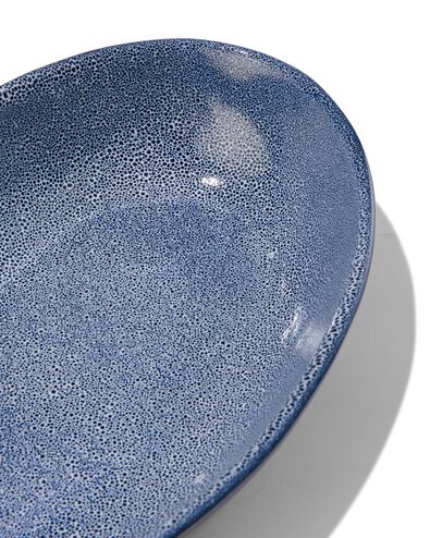 schaal hoog 30cm Porto reactief glazuur wit/blauw - 9602260 - HEMA