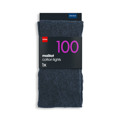 maillot katoen 100denier donkerblauw donkerblauw - 1000001198 - HEMA