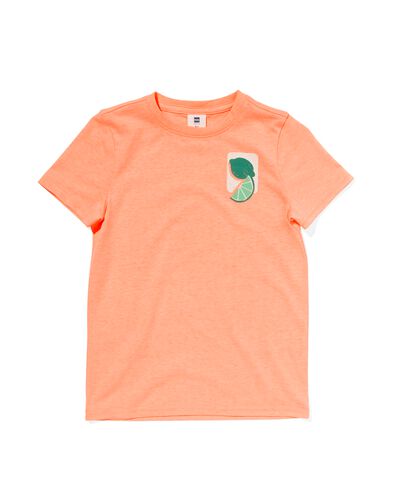 kinder t-shirt citrus oranje 122/128 - 30783971 - HEMA