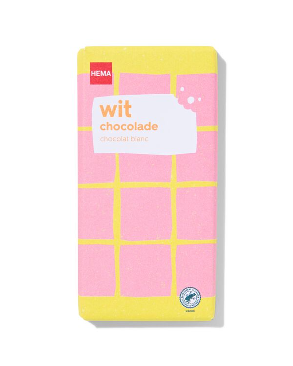 chocoladereep wit 180gram - 10350033 - HEMA