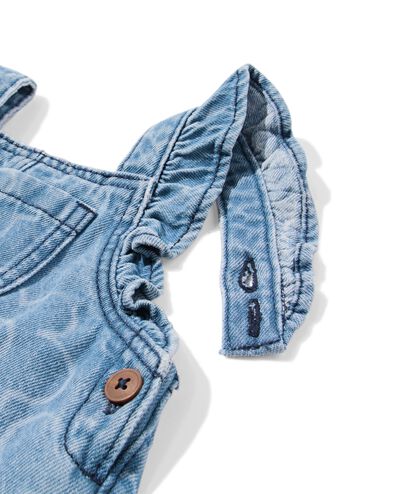 babytuinbroek denim bloemen denim denim - 33008370DENIM - HEMA