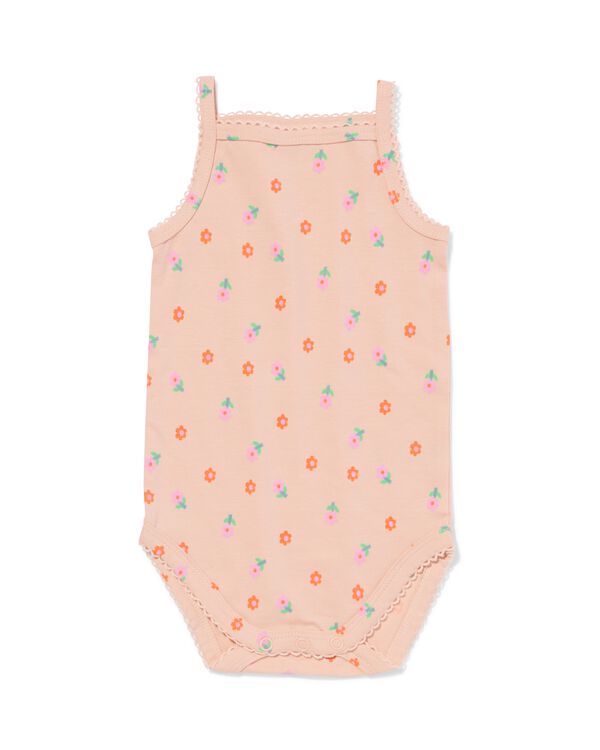 romper katoen met stretch bloemen roze roze - 33357440PINK - HEMA