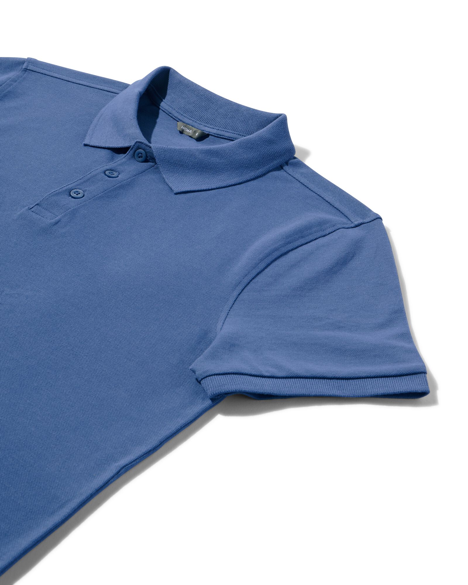 heren piqué polo blauw - 1000030628 - HEMA