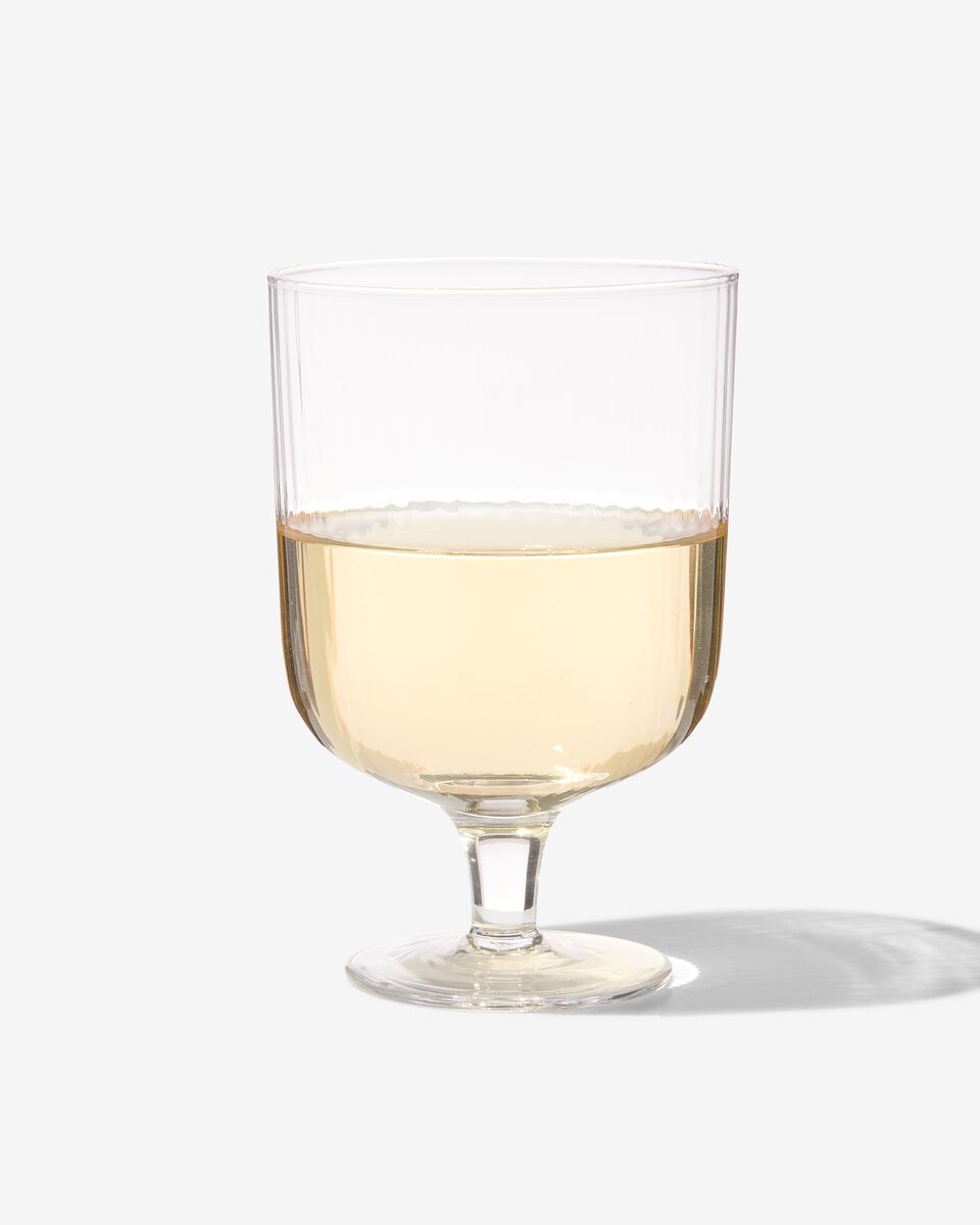 wijnglas Bergen streep reliëf 250ml - 9401051 - HEMA