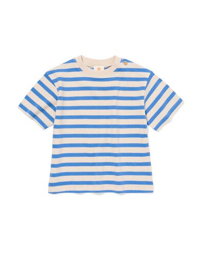 baby T-shirt rib strepen blauw blauw - 33155570BLUE - HEMA