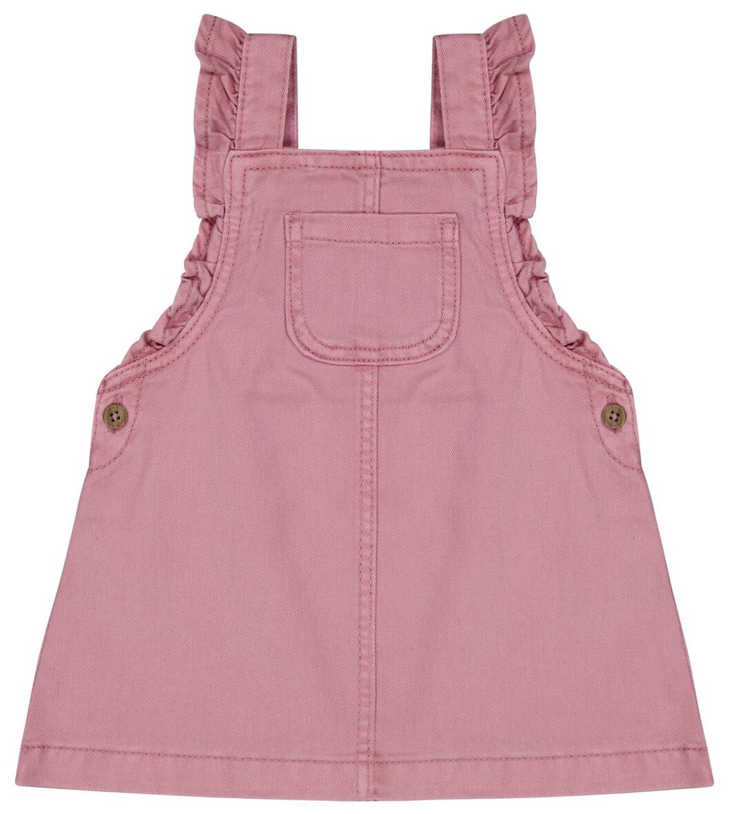 baby salopette jurk denim roze - 1000026316 - HEMA