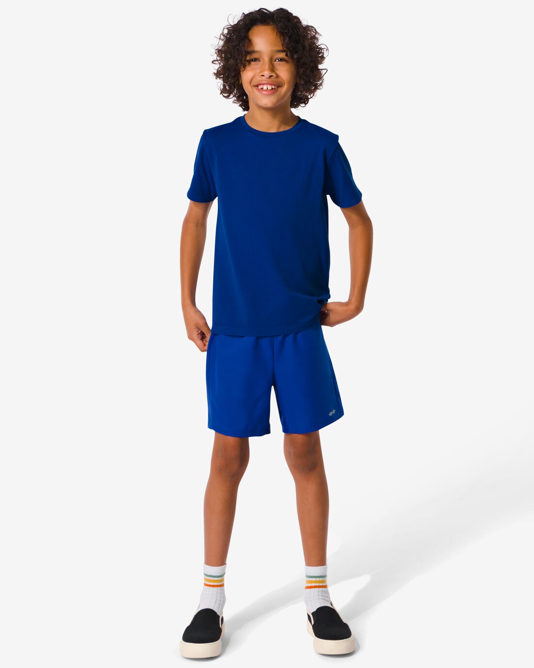 HEMA Kinder Korte Sportbroek Felblauw (felblauw)