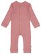 newborn jumpsuit rib met bamboe stretch roze 68 - 33436914 - HEMA
