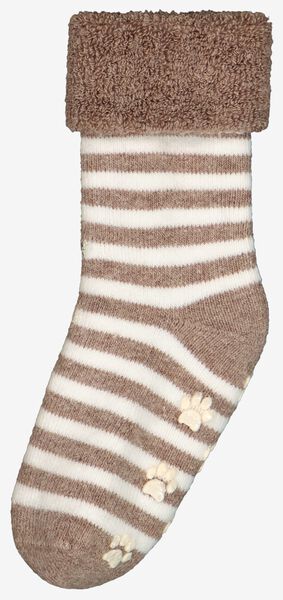 baby sokken met katoen - 2 paar bruin bruin - 1000028750 - HEMA